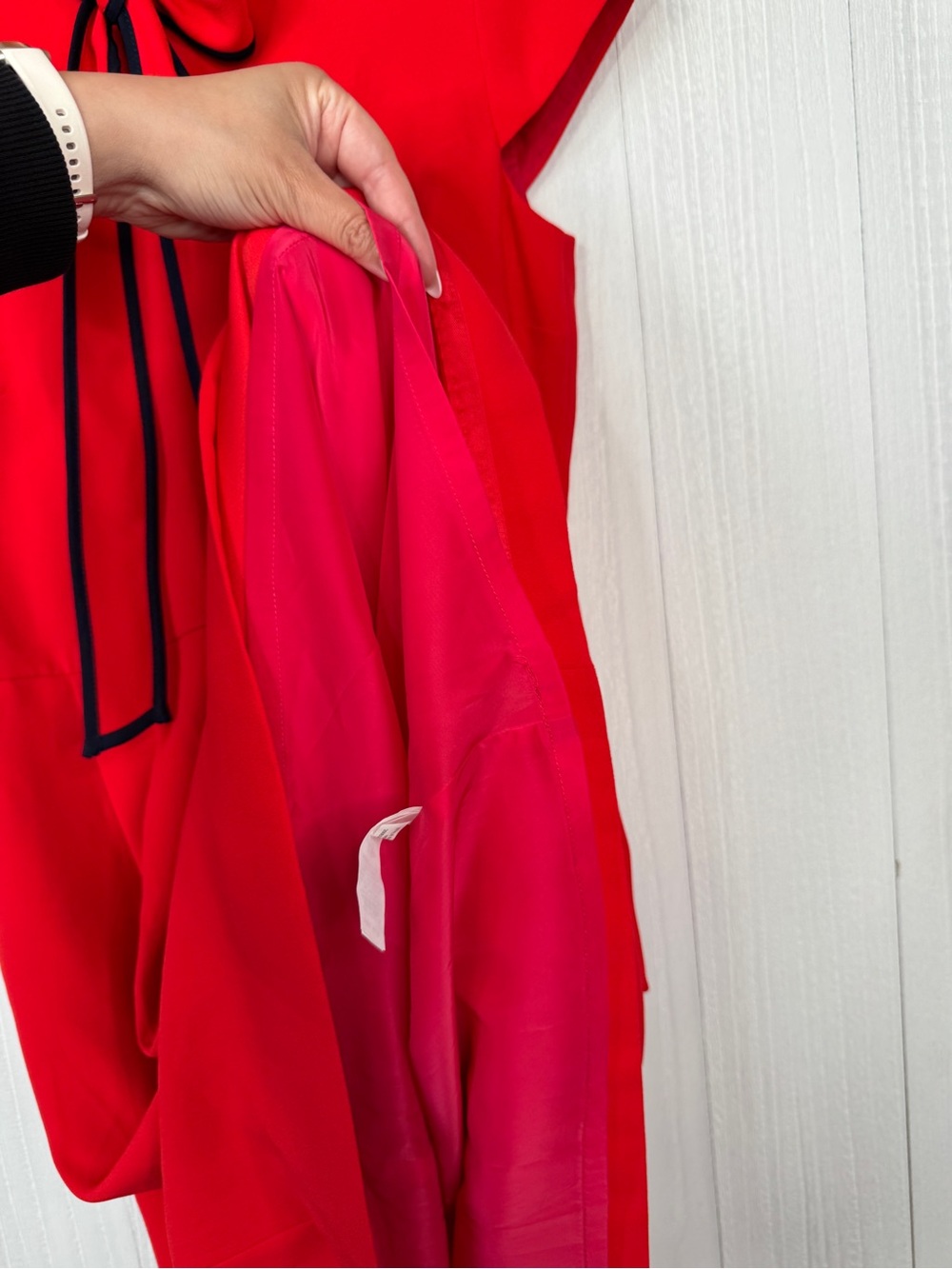 J. Crew Tie-neck dress in tomato red - Picture 6 of 9